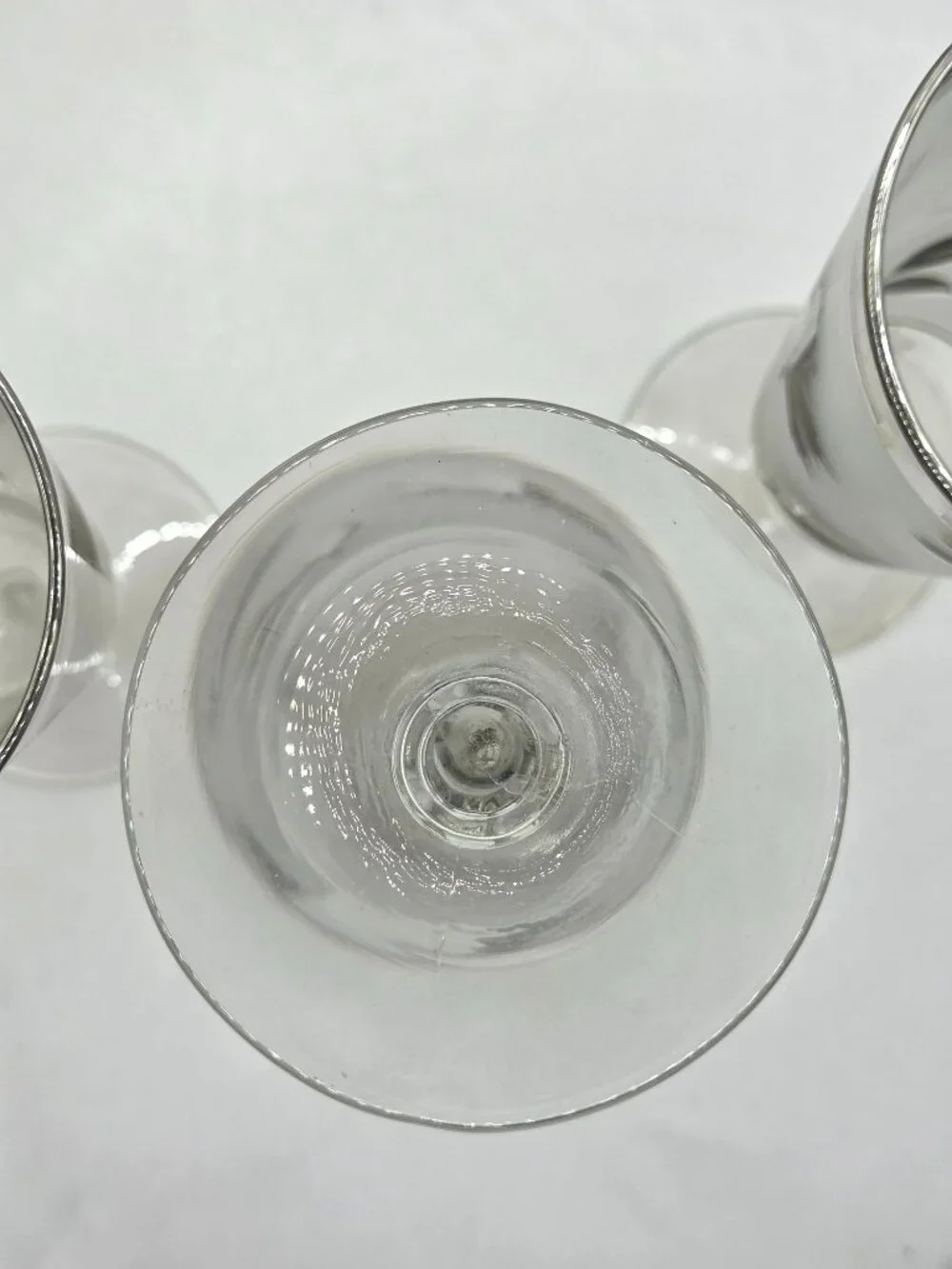 Vtg Libbey Silver Foliage Leaf Footed Pilsner Glasses Set Of 4 Frosted Champagne - Picture 9 of 12